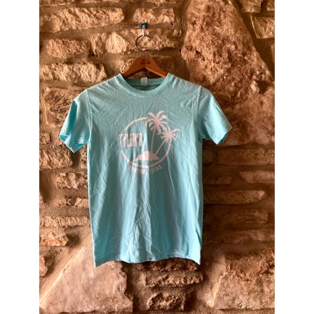 Kids Tyler's Austin Texas Palm Tree Graphic Tee - Beachy Logo T-Shirt - M